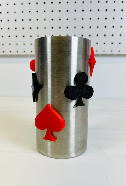 Playing Card Suits Tumbler Décor – (Set of 4)(2025)