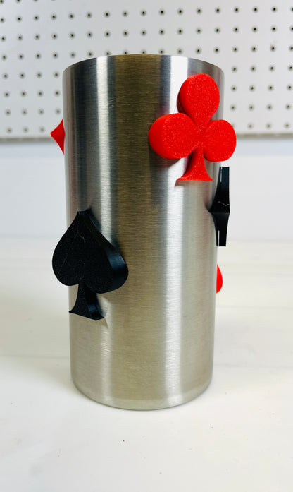 Playing Card Suits Tumbler Décor – (Set of 4)(2025)