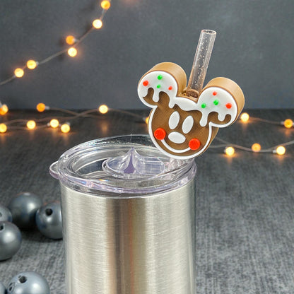 Mouse Festive Gingerbread Straw Topper (2025)