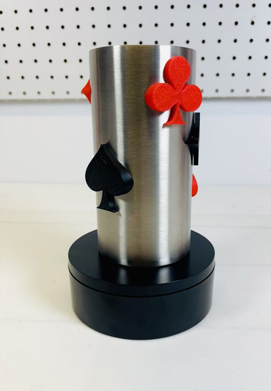 Playing Card Suits Tumbler Décor – (Set of 4)(2025)