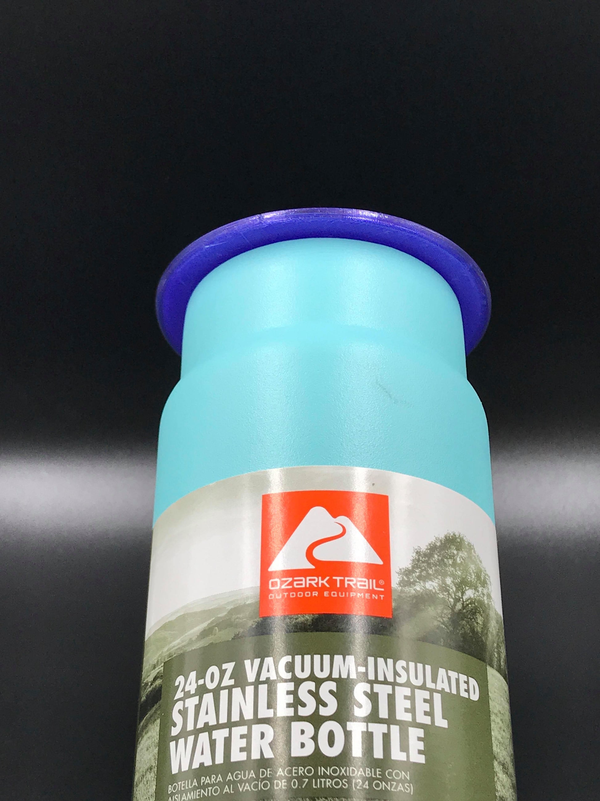 Ozark Trail 24oz Vacuum Sealed Stainless Steel Water Bottle, Blue 
